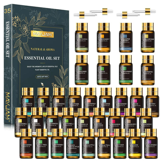 MAYJAM Essential Oil Set 35PCS Premium Essential Oils Kit